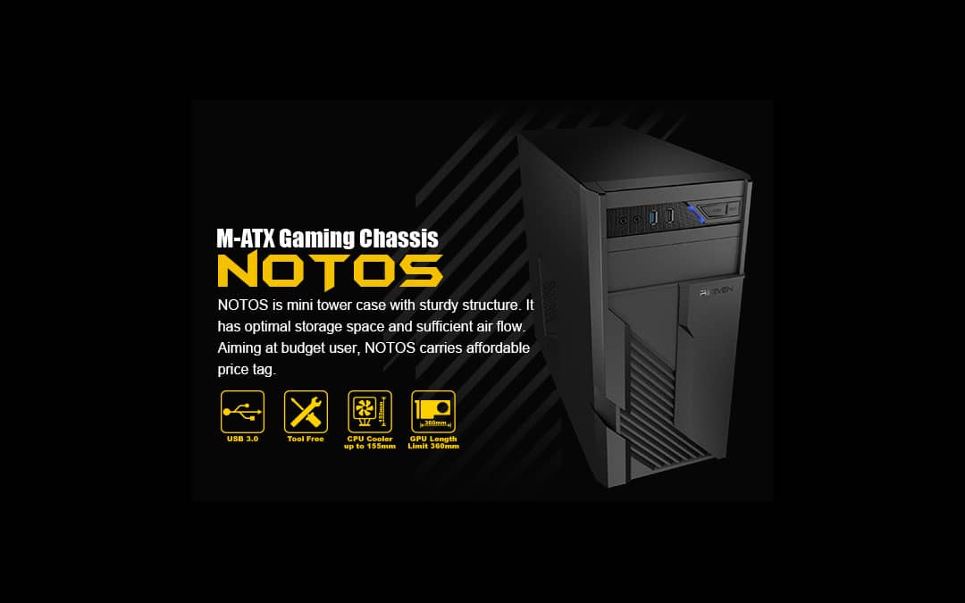 Reeven Steps Into the Case Scene with NOTOS M-ATX PC Case