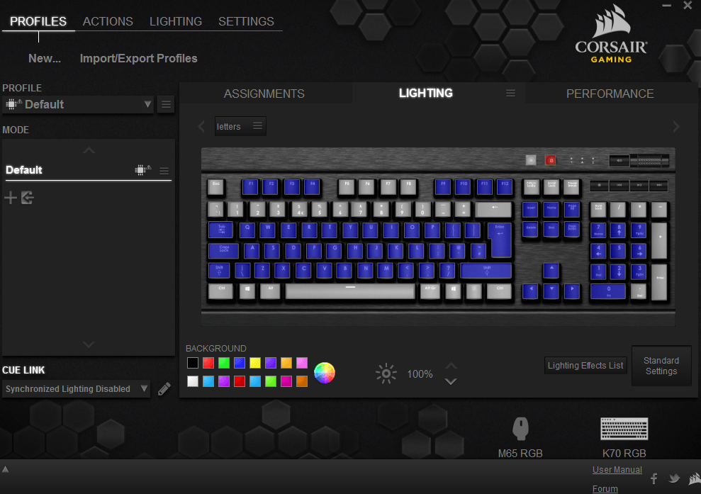 Corsair Gaming K70 RGB Mechanical Gaming Keyboard CUE Software4