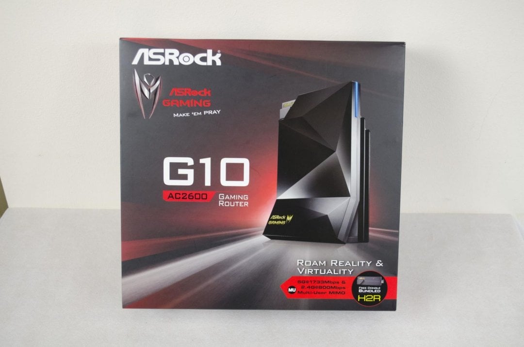 ASRock G10 Gaming AC2600 WiFi Router with H2R HDMI Dongle