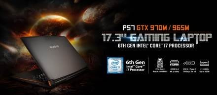 GIGABYTE introduces the all-new P57 laptop along with its full Skylake lineup at CES 2016
