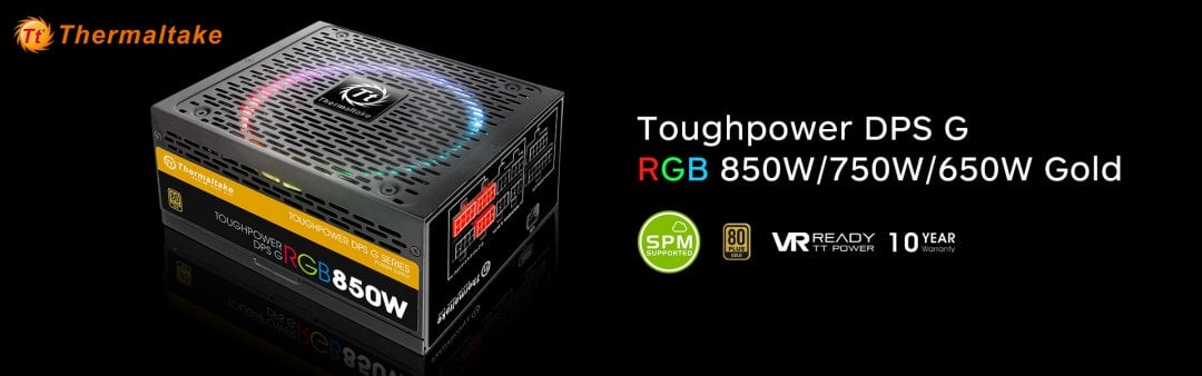 Thermaltake Toughpower DPS G RGB Gold Series Smart Power Supply Unit with Smart Power Management (SPM)and TT Power VR Ready