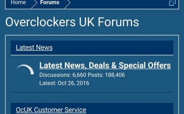 Overclockers UK Mobile Friendly Forum Coming Soon?