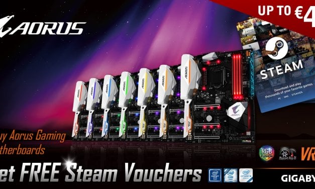 GIGABYTE Announces “Buy AORUS Gaming Motherboards  and get FREE Steam vouchers” Promotion