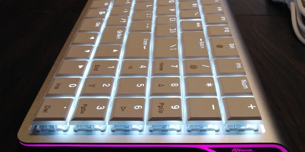 DREVO “Joyeuse” 96Key Ultra-Thin Aluminium Alloy – White LED – Wireless Bluetooth 3.0 – Mechanical Keyboard
