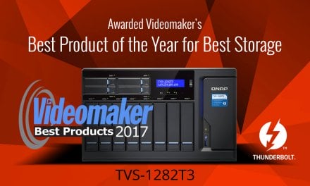 QNAP TVS-1282T3 Thunderbolt 3 NAS Honored with Videomaker Magazine’s Coveted “Best Products for 2017” Award for Best Storage