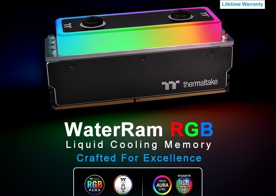 Thermaltake Releases WaterRam RGB Liquid Cooling DDR4 Memory  3200MHz 32GB/16GB
