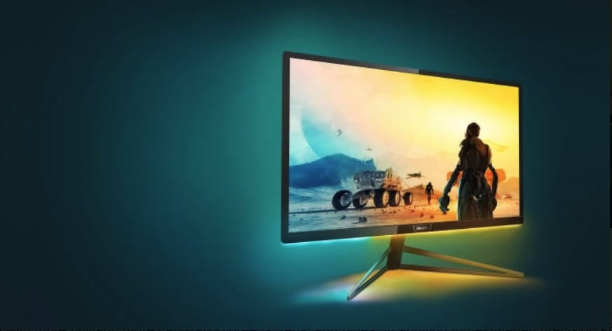 Meet The Philips Momentum 32” console gaming monitor with 4K UHD display and Ambiglow