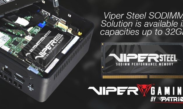 VIPER GAMING by PATRIOT™ adds 32GB modules into VIPER STEEL DDR4 UDIMM and SODIMM Performance Memory