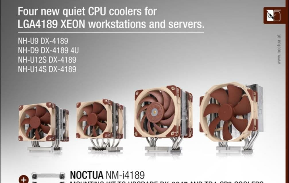 Noctua presents CPU coolers for Intel’s LGA4189 Xeon platform