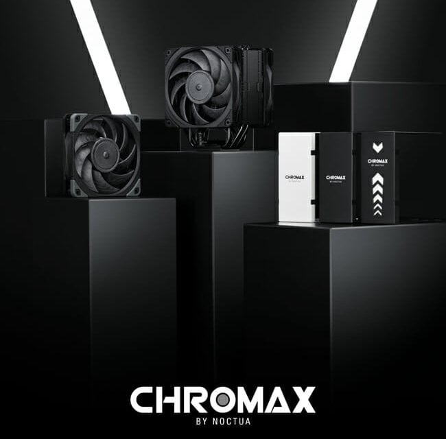 Noctua presents chromax line NF-A12x25 fan, NH-U12A cooler and heatsink covers