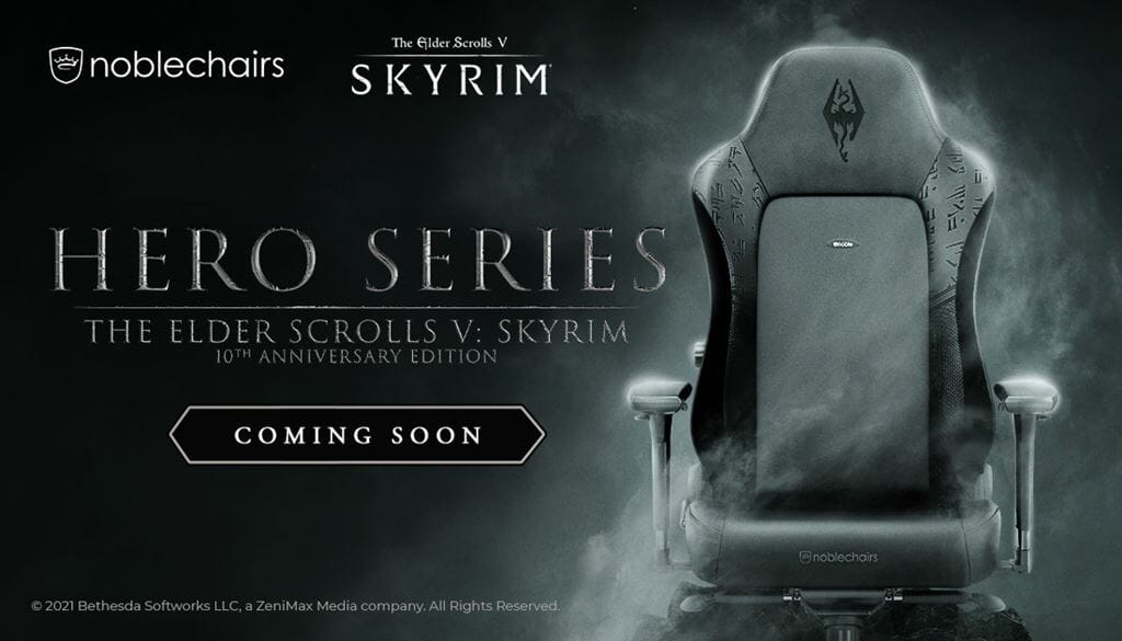 noblechairs Announces new Skyrim 10th Anniversary Gaming Chair